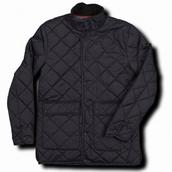 View Item Lambretta Quilted Nylon Country Hunter Button Through Jacket Navy